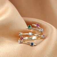 0.67ct Multi-Stone Split-Shank Ring 14ct Yellow Gold from Ace Jewellery, Leeds