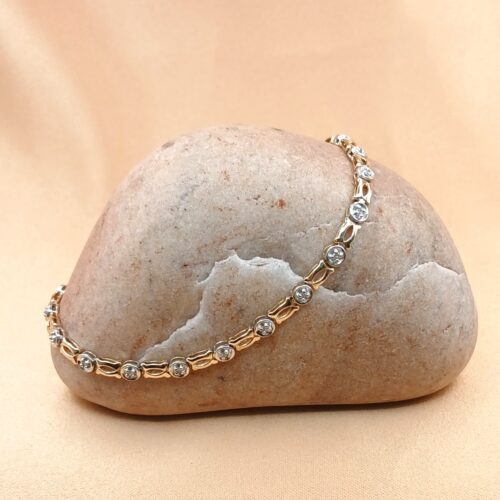 9ct Yellow Gold 0.15ct Diamond Set Fancy Bracelet from Ace Jewellery, Leeds