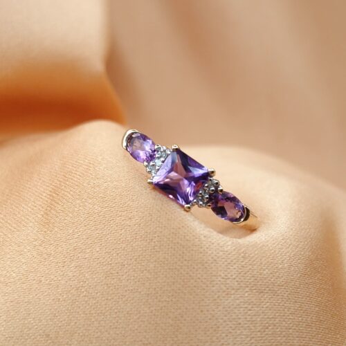 1.03ct Amethyst & Diamond Ring 9ct Yellow Gold from Ace Jewellery, Leeds