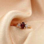 0.60ct Garnet & Diamond Ring 9ct Yellow Gold from Ace Jewellery, Leeds