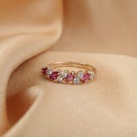 0.30ct Ruby & Cubic Zirconia Ring 9ct Yellow Gold from Ace Jewellery, Leeds