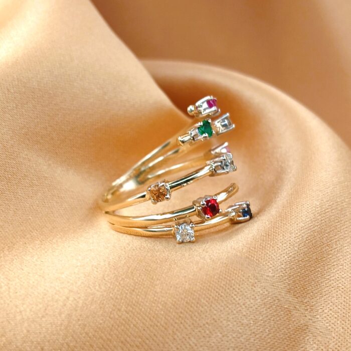 0.67ct Multi-Stone Split-Shank Ring 14ct Yellow Gold from Ace Jewellery, Leeds