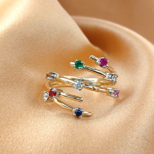 0.67ct Multi-Stone Split-Shank Ring 14ct Yellow Gold from Ace Jewellery, Leeds