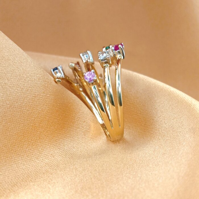 0.67ct Multi-Stone Split-Shank Ring 14ct Yellow Gold from Ace Jewellery, Leeds