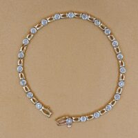 9ct Yellow Gold 0.15ct Diamond Set Fancy Bracelet from Ace Jewellery, Leeds
