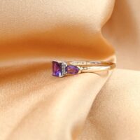 1.03ct Amethyst & Diamond Ring 9ct Yellow Gold from Ace Jewellery, Leeds