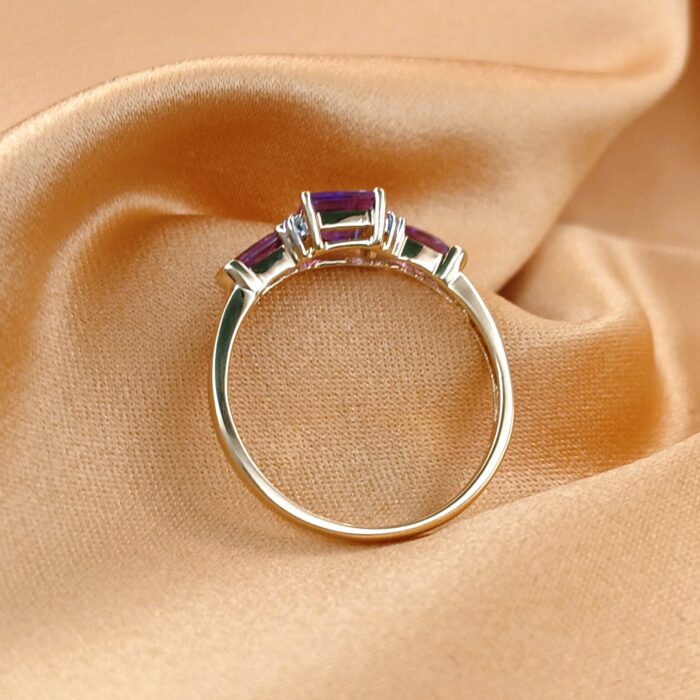 1.03ct Amethyst & Diamond Ring 9ct Yellow Gold from Ace Jewellery, Leeds