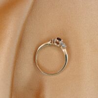 0.60ct Garnet & Diamond Ring 9ct Yellow Gold from Ace Jewellery, Leeds