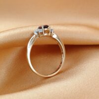 0.60ct Garnet & Diamond Ring 9ct Yellow Gold from Ace Jewellery, Leeds