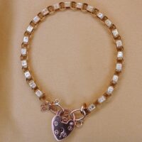 9ct Rose Gold Antique Geometric Link Bracelet from Ace Jewellery, Leeds