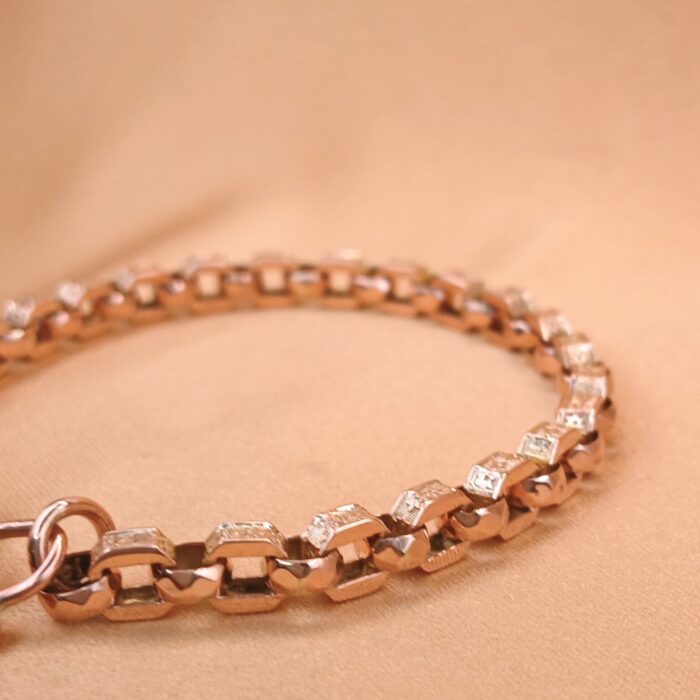 9ct Rose Gold Antique Geometric Link Bracelet from Ace Jewellery, Leeds