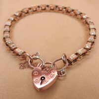 9ct Rose Gold Antique Geometric Link Bracelet from Ace Jewellery, Leeds