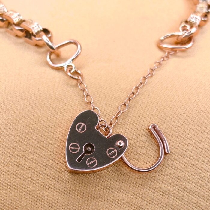 9ct Rose Gold Antique Geometric Link Bracelet from Ace Jewellery, Leeds