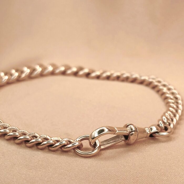 9ct Yellow Gold Graduated Antique Curb Link Bracelet from Ace Jewellery, Leeds
