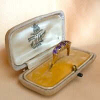 1.0ct Five-Stone Amethyst Ring 9ct Yellow Gold from Ace Jewellery, Leeds