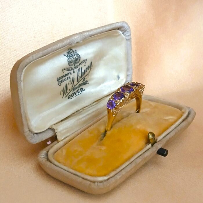 1.0ct Five-Stone Amethyst Ring 9ct Yellow Gold from Ace Jewellery, Leeds