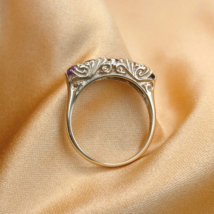 1.0ct Five-Stone Amethyst Ring 9ct Yellow Gold from Ace Jewellery, Leeds