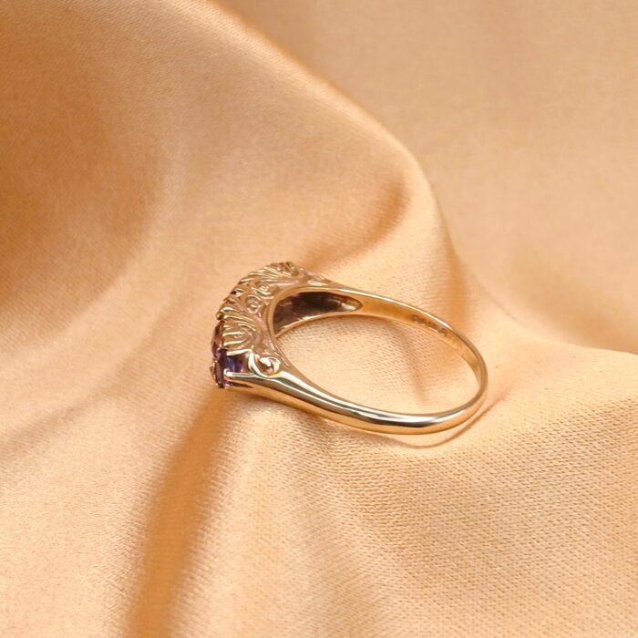 1.0ct Five-Stone Amethyst Ring 9ct Yellow Gold from Ace Jewellery, Leeds