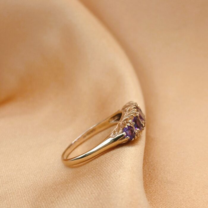 1.0ct Five-Stone Amethyst Ring 9ct Yellow Gold from Ace Jewellery, Leeds