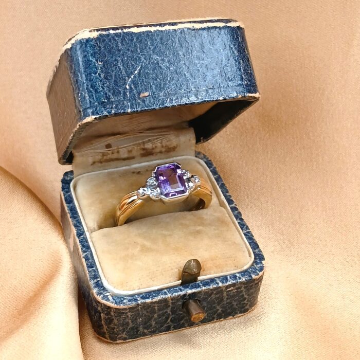 1.03ct Amethyst & Diamond Ring 9ct Yellow Gold from Ace Jewellery, Leeds