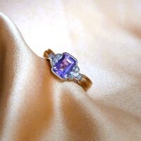 1.03ct Amethyst & Diamond Ring 9ct Yellow Gold from Ace Jewellery, Leeds