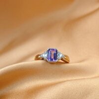1.03ct Amethyst & Diamond Ring 9ct Yellow Gold from Ace Jewellery, Leeds
