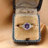 1.03ct Amethyst & Diamond Ring 9ct Yellow Gold from Ace Jewellery, Leeds
