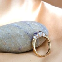 1.03ct Amethyst & Diamond Ring 9ct Yellow Gold from Ace Jewellery, Leeds
