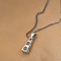 0.83ct Three-Stone Graduated Diamond Pendant Necklace 18ct White Gold from Ace Jewellery, Leeds