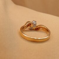18ct Yellow Gold 0.25ct Diamond Two Stone Twist Ring from Ace Jewellery, Leeds