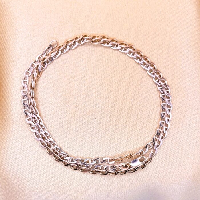 9ct Rose Gold Laddered Curb Chain 19 3/4" from Ace Jewellery, Leeds
