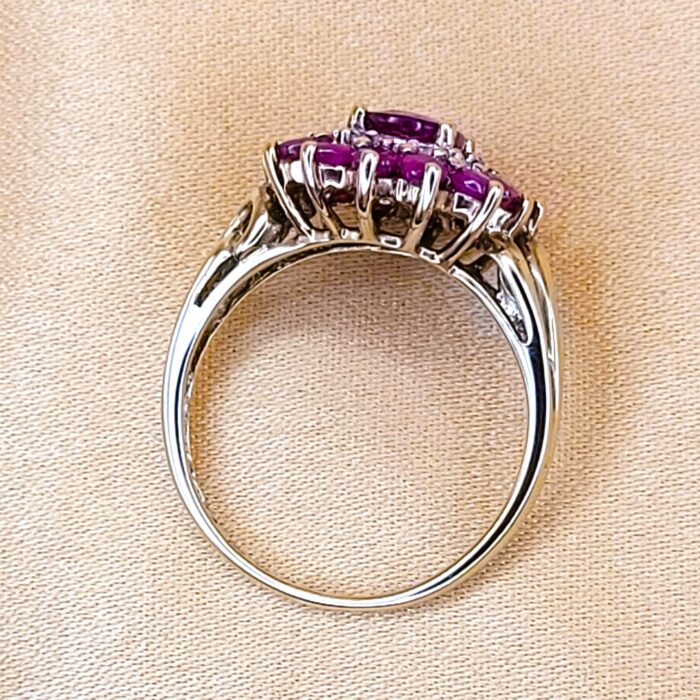 2.27ct Ruby & Diamond Cluster Ring 9ct Yellow Gold from Ace Jewellery, Leeds