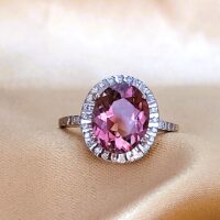2.65ct Pink Tourmaline & Diamond Ring 18ct Rose Gold from Ace Jewellery, Leeds