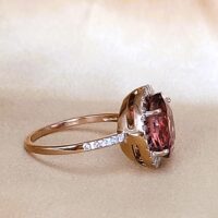 2.65ct Pink Tourmaline & Diamond Ring 18ct Rose Gold from Ace Jewellery, Leeds