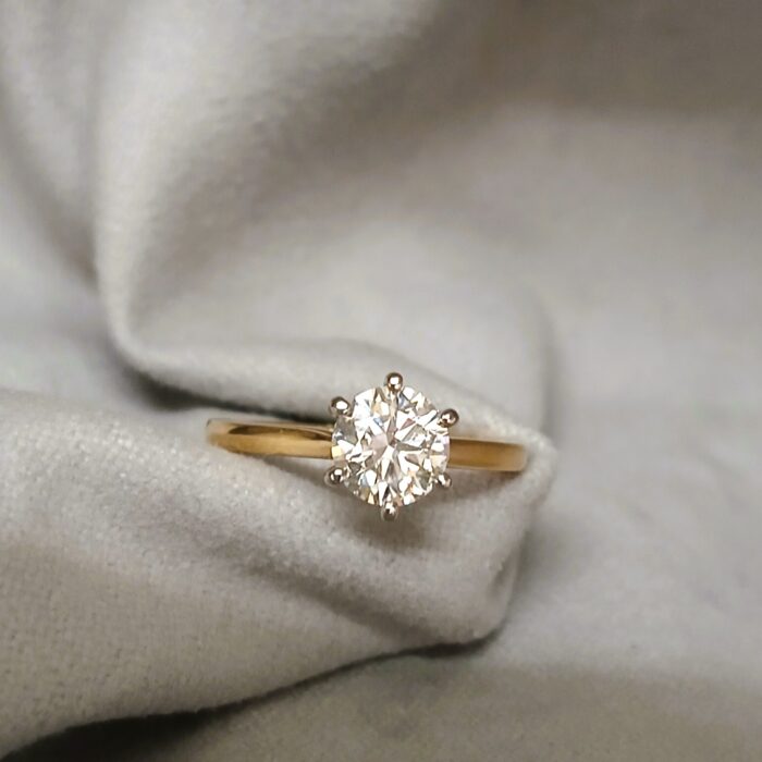 1.01ct Diamond Solitaire Engagement Ring 18ct Yellow Gold from Ace Jewellery, Leeds