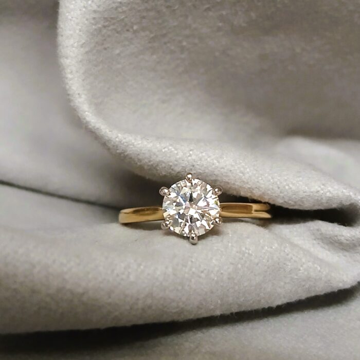 1.01ct Diamond Solitaire Engagement Ring 18ct Yellow Gold from Ace Jewellery, Leeds
